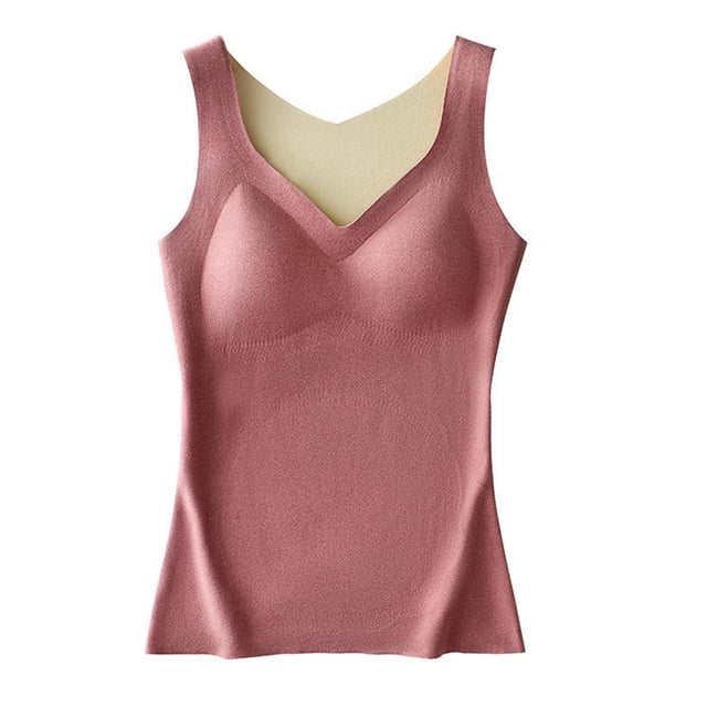 Camisas térmicas sin mangas para mujer Chaleco de cuello con sujetador incorporado Ropa interior, Alta elasticidad cómoda Zhivalor CPB-SSW1668-6