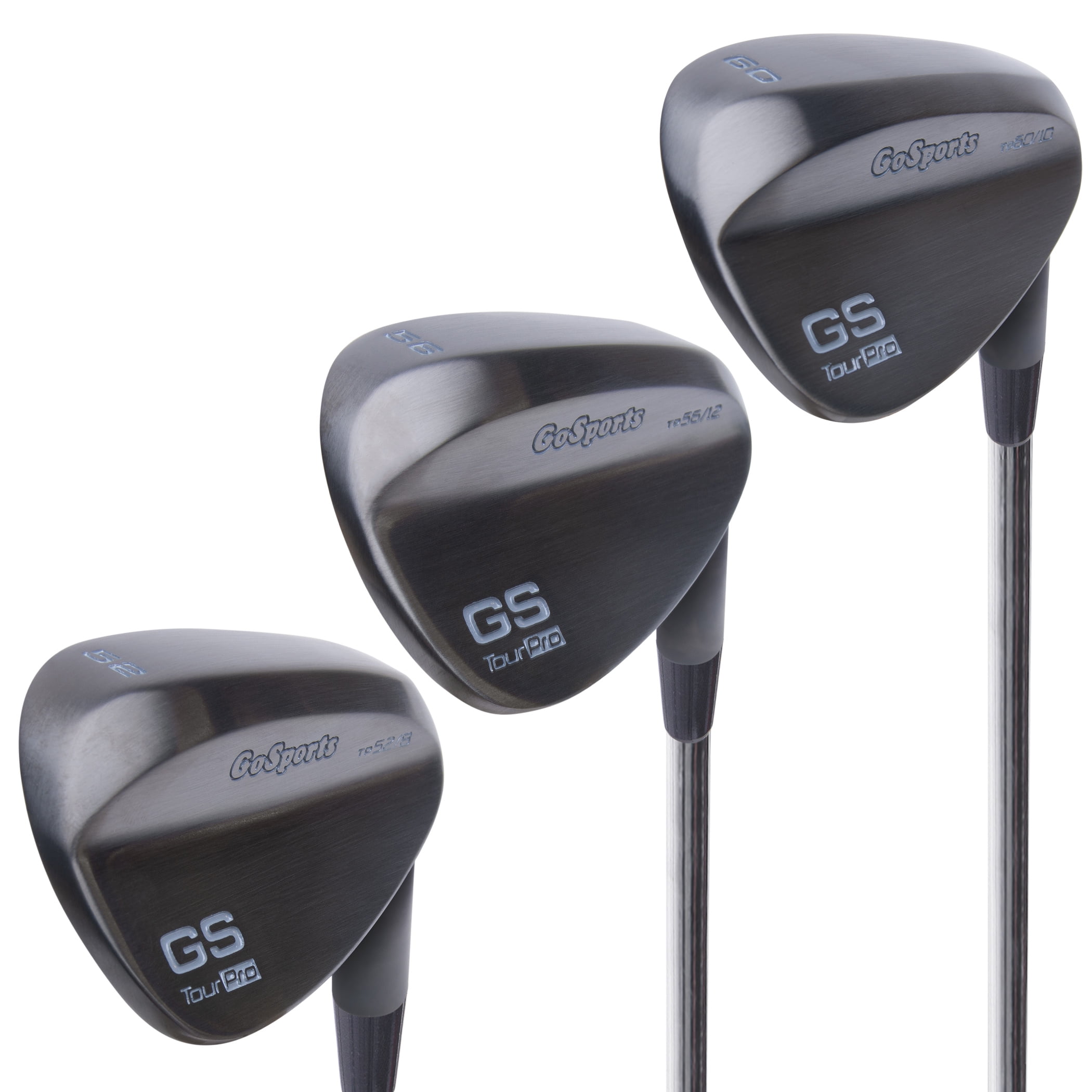GoSports Tour Pro Golf Wedge Set – Includes 52 Degree Gap Wedge, 56 Degree  Sand Wedge and 60 Lob Wedge Degree in Satin or Black Finish (Right Handed)  - Walmart.com