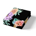 thumbnail image 4 of Erosebridal Kawaii Monogrammed O Duvet Cover Twin for Women Girls, Vintage Flower Black Reversible Bedding Twin Size, 1 Duvet Cover and 1 Pillowcase (No Comforter), 4 of 7