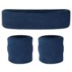 thumbnail image 1 of Suddora Juego de Muñequeras que Absorben la Humedad 2 Muñequeras y 1 Diadema Bandas Atléticas de Tela de Rizo Transpirable para Baloncesto Tenis Yoga Gimnasio Bandas para Sudor para Disfraces y Cospla, 1 of 5