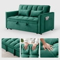thumbnail image 5 of Vinform 55" 3 in 1 Convertible Sleeper Sofa Bed, Pull Out Loveseat Couch with Storage Pocket, Green, 5 of 6