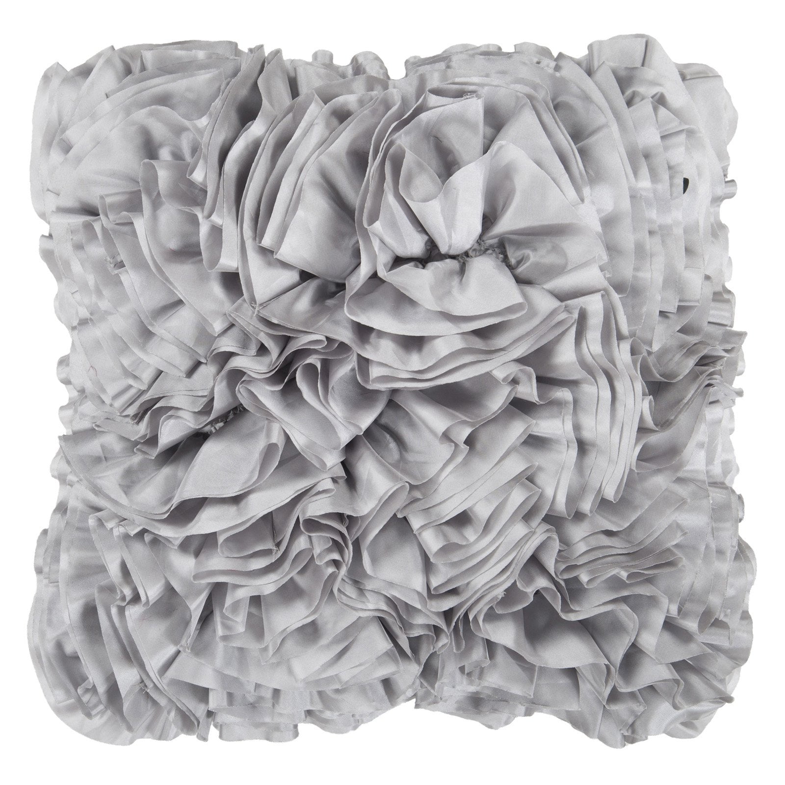 Surya Ruffles Decorative Pillow Light Gray