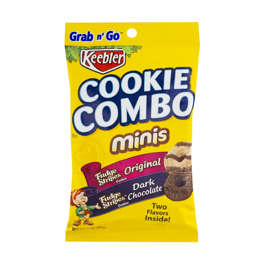 Keebler Cookie Combo Minis Fudge Stripes Orginal/Fudge Stripes Dark