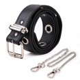thumbnail image 4 of Women's Belt Fashion Hollow Punk Style Pants Belt Jeans Belt with Chain, 4 of 10