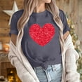thumbnail image 6 of Pimelu Valentines Shirts for Women Womens Tops Dressy Casual Summer Tops for Women Valentines Day Shirts Fashion Heart Print Tshirts Ladies Plus Size Short Sleeve Round Neck Blouses, 6 of 6