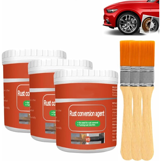 Proanox Rust Paint, Paint For Metals, Multipurpose Instant Rust Remover For Restores And Protects Surfaces For Cars, Railings (3, 100g)