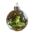 thumbnail image 1 of Adorno navideño de rana, colgante acrílico plano en 2D, decoración para árboles con motivos de la fauna silvestre, decoración festiva para habitaciones, regalos significativos para niños, 1 of 7