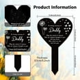 thumbnail image 3 of Heart Daddy Garden Stake Memorial Remembrance Plaque Stake for Cemetery Acrylic Grave Stake Waterproof Sympathy Garden Stake for Yard Grave Cemetery (Daddy), 3 of 8