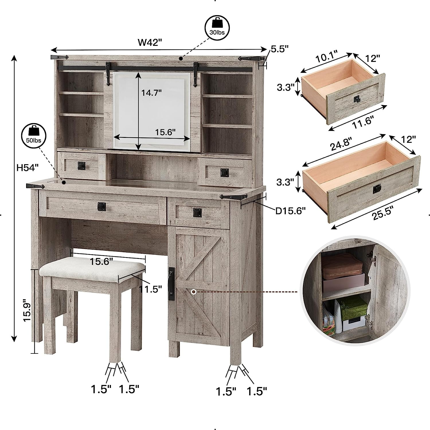 Orviston desk with on sale hutch