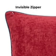 thumbnail image 5 of Videri Home 20"x20" Burgundy/Green Maya Velvet Decorative Throw Pillow Covers, Rich Color for Dining Nook(2 Pack), 5 of 6