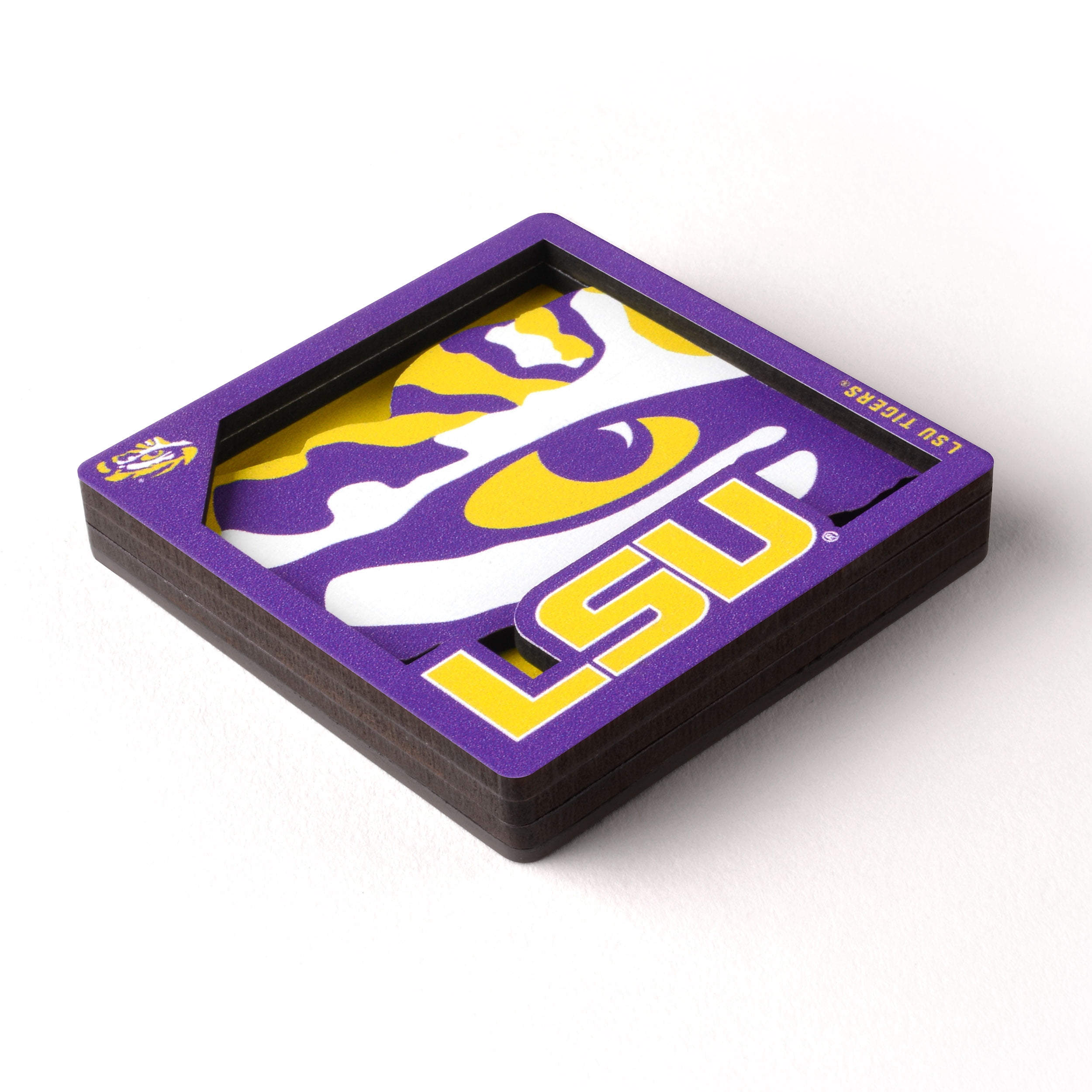 YouTheFan NCAA LSU Tigers 3D Logo Series Magnet