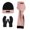 Pink, variant on FAHXNVB 3 Piece Knit Hat Scarf Gloves for Men and Women Cold Weather Thermal Accessories Long Scarf Winter Hat and Gloves
