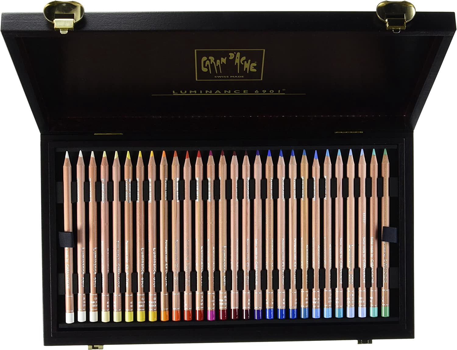 Luminance 6901 Clr Pencil Set Of 76 Wood Box