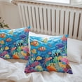 thumbnail image 5 of Ocean Underwater Outdoor Pillow Covers Pack of 2 Marine Life Fish Octopus Coral Seagrass Waterproof Throw Pillow Covers Decorative Cushion Cases for Patio Garden Tent Balcony Couch 26x26 inch, 5 of 8