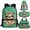 Sloth Flower Green, variant on Jeiento Capybara Backpack for Girls 8-12 School Bag Boys with Lunch Bag Pencil Case Water Bottle Sleeve 4Pcs/Set Lemon Bookbag Elementary School Satchel Kids Child Daypack Teal