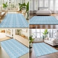 thumbnail image 4 of Area Rugs 4'x6'. Blue Boho Carpet Runner Indoor Outdoor Rugs Home Decor Aesthetic, Vintage Ethnic Tribe Abstract Art Geometric Non Slip Mats Washable Accent Rug for Living Room Bedroom, 4 of 8