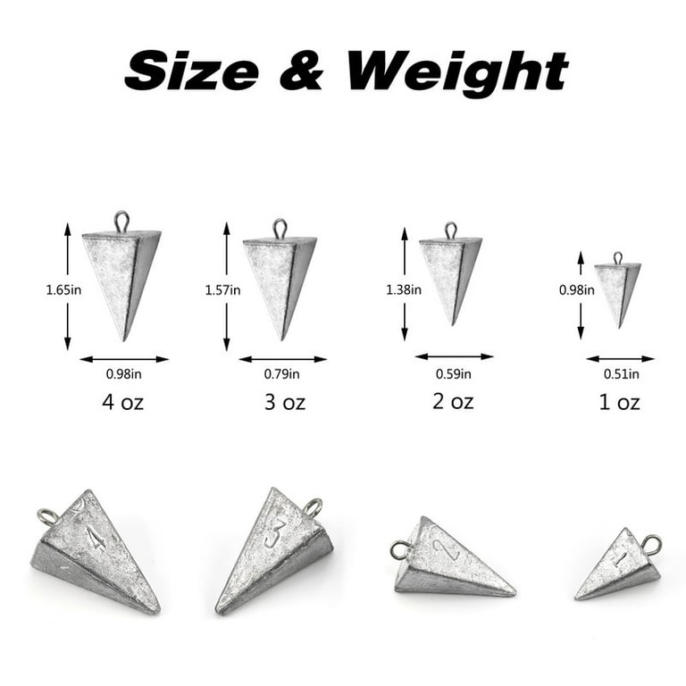 Pyramid Sinkers Assortment Fishing Weights Fishing Sinkers