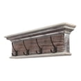 thumbnail image 3 of Home Wall Decorative Antique Brass Hardware 4 Hook Coat Rack - Brown, 3 of 7