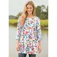 thumbnail image 5 of Woman Within Plus Size Perfect Printed Three-Quarter-Sleeve Scoopneck Tunic, 5 of 5