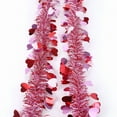 thumbnail image 4 of 6.6FT-50 Ft Valentines Heart Tinsel Garland Decorations, Valentines Day Red Pink White Metallic Garland Valentine's Day Decorations for Home Indoor Outdoor Wedding Hanging Valentines Day Decor, 4 of 14