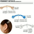 thumbnail image 4 of DOLOTTA 1Pc Surgical Steel Curved Barbell Eyebrow Rings Helix Tragus Lip Belly Button Piercing Rook Daith Earrings for Women Men, 4 of 5