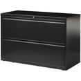 thumbnail image 2 of Pemberly Row 42-in Wide Metal 2 Drawer Lateral Filing Cabinet Black, 2 of 4