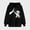 Black, variant on Funny Animal Print Hooded Sweatshirts for Women Fashion Casual Hoodies Baggy Long Sleeve Pullover Tops for Workout