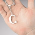 thumbnail image 4 of Keychain Initial Letter Key Chain Silver for Men Women Personalized Alphabet Monogram Keychain for Car Keys, D, 4 of 4