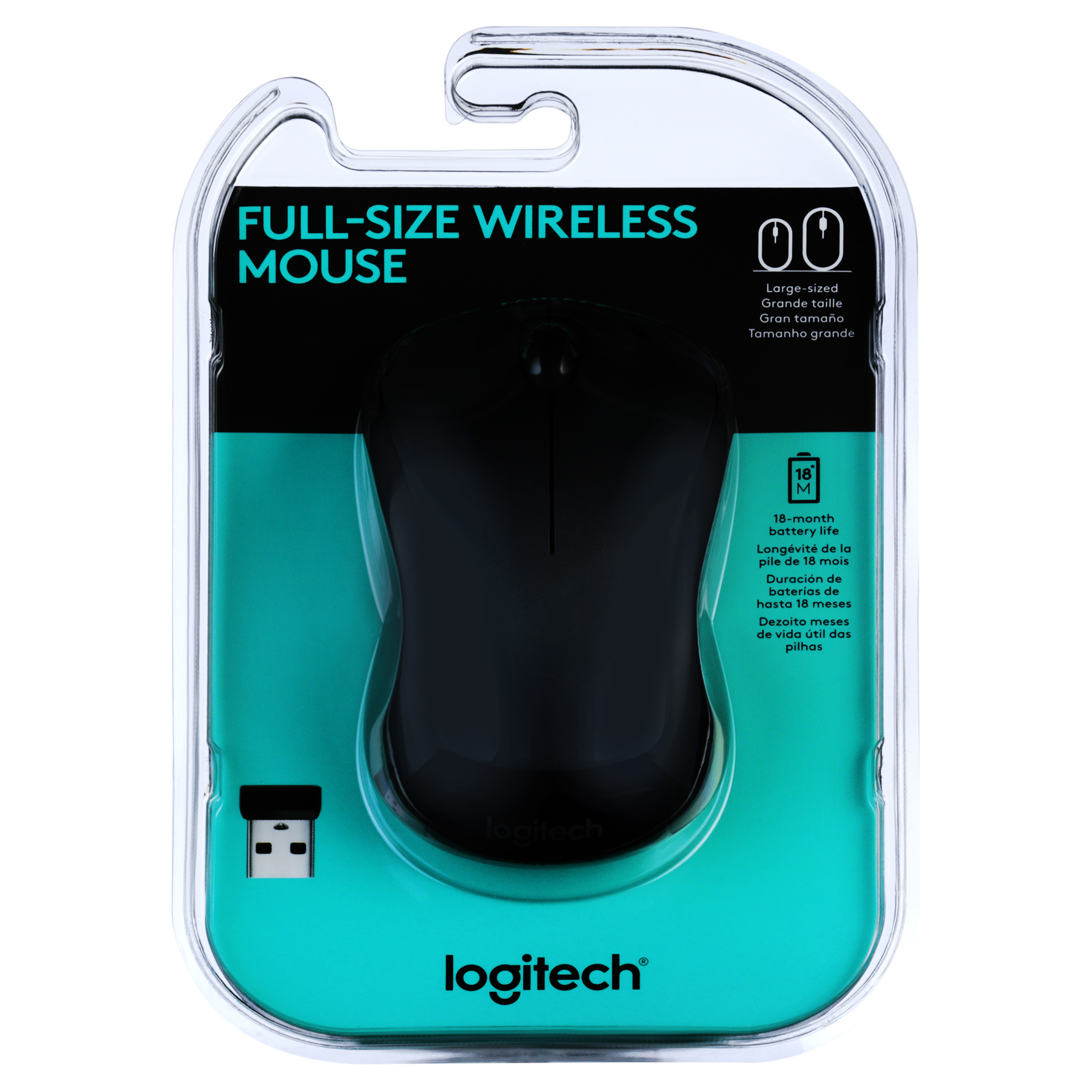 Logitech Full Size Wireless Mouse - Gray - image 5 of 9