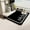 Black-1, variant on Coffee Bar Mat Rubber Dish Drying Mat for Kitchen Counter Coffee Mat for Home Bar Gift Kitchen Mat Coffee Bar Accessories Decorative Coffee Shop Chocolate Dish Drying Pad 16"X 18"