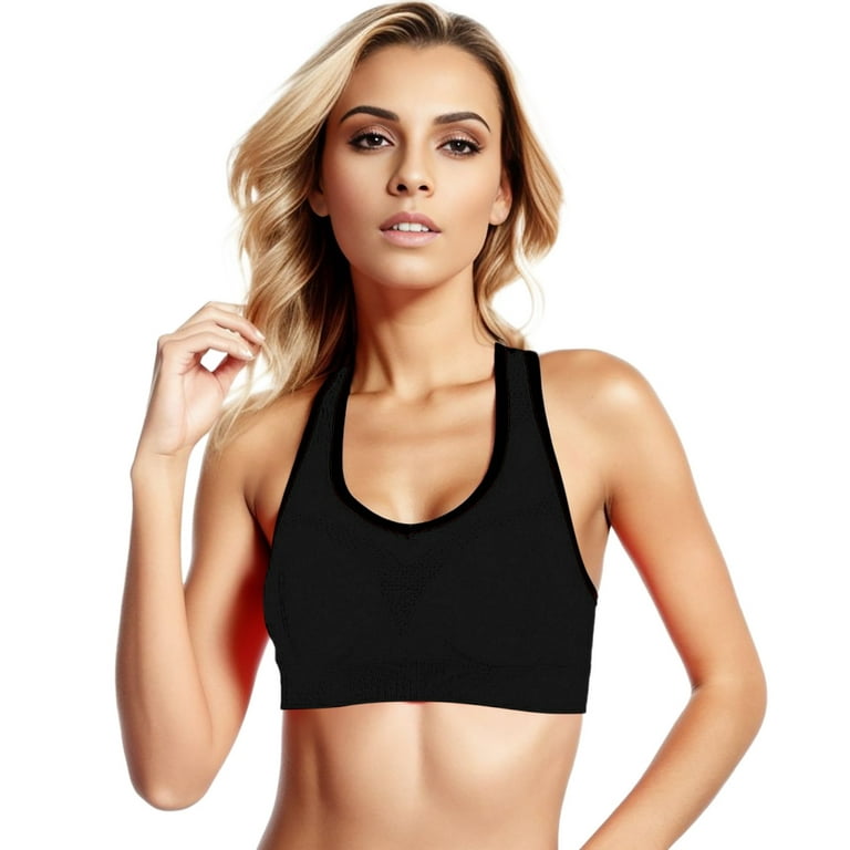 EHQJNJ Bralettes for Women with Support Small Women's Comfortable No Steel  Ring Sports Bra Running Fitness Tank Top High Strength Shockproof Underwear