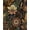 Black/Brown, variant on Boho Wallpaper Peel and Stick Dark Floral Contact Paper 17.5" x 197" Vinyl Self Adhesive Vintage Mushrooms Wall Mural Leaf Wall Paper for Room Countertop Drawer Decor(Golden,Black)