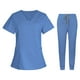 thumbnail image 5 of Uniformes de trabajo,Uniformes de trabajo de enfermería Camiseta con cuello en V Pantalón deportivo,Ropa de trabajo para mujeres Ropa de trabajo para mujeres,Conjunto de ropa de trabajo para, 5 of 8