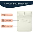 thumbnail image 3 of 600-TC Egyptian Cotton RV Camper - RV Sheets - 4 Piece Bed Set for Campers RV Short Queen 60" x 75" Sheets for RV Short Queen Sheet Set 6" Deep Fitted Sheet Luxury Soft (Ivory), 3 of 6