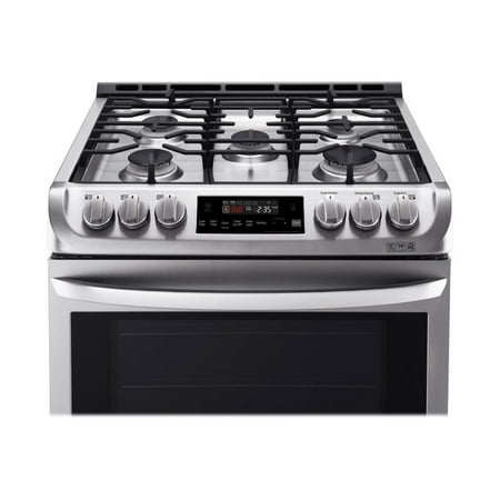 LG - 6.3 Cu. Ft. Slide-In Gas Range with ProBake Convection - Stainless steel