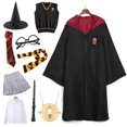 thumbnail image 2 of Capa mágica Capa de Harry Potter Túnica Disfraz de Hermione Granger Falda Bufanda de Potter Gafas Gryffindor Fiesta navideña Accesorios de regalo, 2 of 5