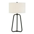 thumbnail image 2 of Evelyn&Zoe 25" Mid-Century Modern Metal Table Lamp with White Drum Linen Shade, 2 of 8
