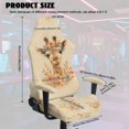 thumbnail image 2 of Whosucclay Giraffe Flower Print Gaming Chair Cover, Stretchable Elastic Computer Desk Chair Cover with Armrest Covers, 4Pcs Soft Non Fading Office Chairs Covers Slipcovers, 2 of 8