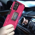 thumbnail image 4 of Designed for Samsung Galaxy A25 5G Tough Metallic Hybrid Ring Kicstand + Screen Protector, Military Grade Heavy Duty TPU Shockproof Rugged Phone Case Cover [Hot Pink], 4 of 9