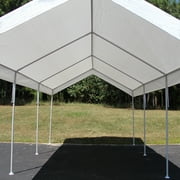 King Canopy True 10' x 20' Universal Canopy, 1 3/8-Inch Steel Frame, 8 Leg, White