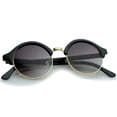 thumbnail image 5 of zeroUV - Classic Semi-Rimless Metal Nose Bridge P3 Round Sunglasses 47mm - 47mm, 5 of 5