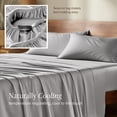 thumbnail image 6 of Bare Home Bamboo Sheet Set - Made from Rayon Fibers - Deep Pockets - 3 Piece - Twin, Light Gray, 6 of 9