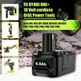 thumbnail image 5 of 18V 6.0Ah Li-ion Rechargeable 2pcs Battery+Charger ， Ryobi ONE+ cordless Power Tool BPL1820 P108 P109 P106 P105 P104 P103 RB18L50 RB18L40, 5 of 10