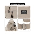 thumbnail image 5 of Deago Crossbody Bags for Women Waterproof Nylon Casual Lightweight Shoulder Messenger Bag Roomy Multi Pocket Travel Purse Handbags (Beige), 5 of 9