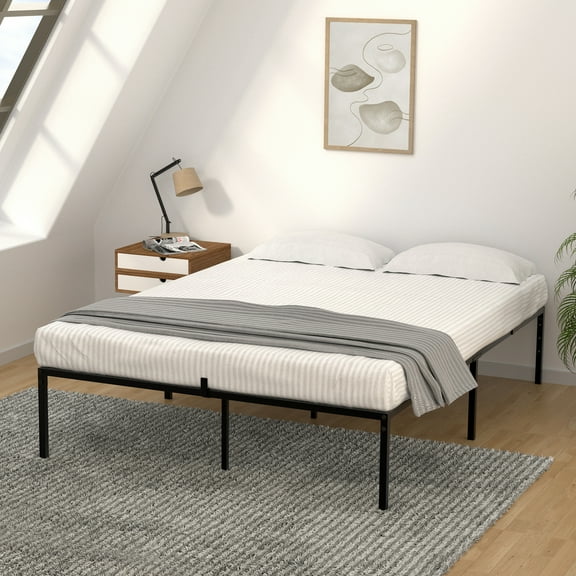 CazToi Metal Platform Bed Frame with under Storage Space Twin/Full/Queen/King Size