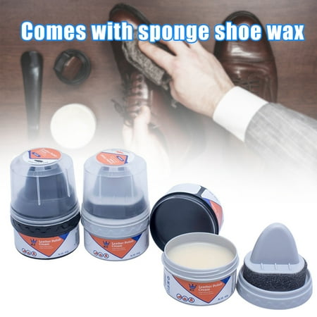 

Stamens Shoe Wax Leather Shoe Boot Polish Cream With Brush Shoe Wax Repair Shoes Glossy Shine Nourishes Protection(White)