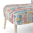 thumbnail image 5 of Designart "Elegant Striped And Flowers Pattern" Upholstered Modern & Contemporary Accent Chair and Striped Arm Chair - Multiple Color & Pattern, 5 of 7