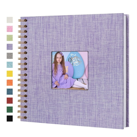Álbum de Fotos Yopih 25x25 cm Tapizado en Lino con Tapa Dura 40 Páginas