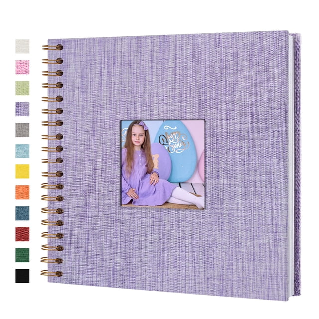 Álbum de Fotos Yopih 25x25 cm Tapizado en Lino con Tapa Dura 40 Páginas