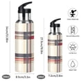 thumbnail image 2 of Yayeee 20oz Insulated Water Bottle Double Wall Stainless Steel with Flip Straw Lid, Red Tartan, 2 of 7